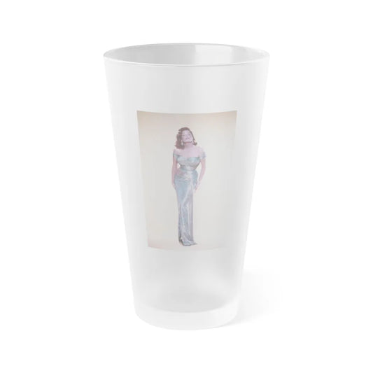 Jane Russell #202 (Vintage Female Icon) Frosted Pint Glass 16oz-16oz-Frosted-Go Mug Yourself