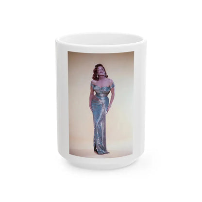 Jane Russell #202 (Vintage Female Icon) White Coffee Mug 15oz - Go Mug Yourself