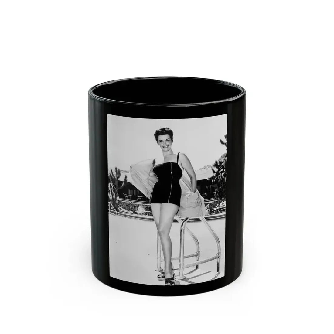 Jane Russell #205 (Vintage Female Icon) Black Coffee Mug 11oz - Go Mug Yourself