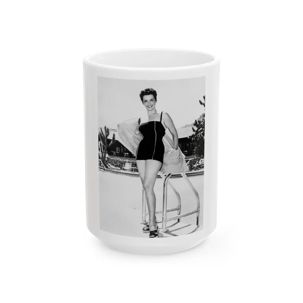 Jane Russell #205 (Vintage Female Icon) White Coffee Mug-15oz-Go Mug Yourself