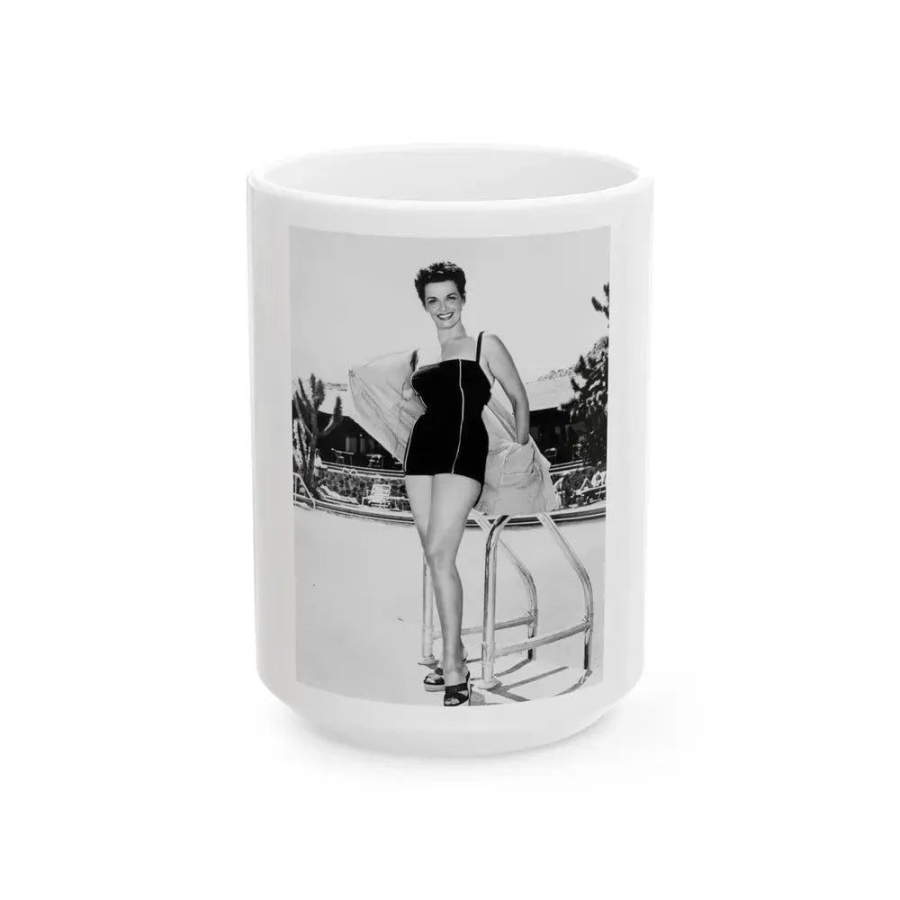 Jane Russell #205 (Vintage Female Icon) White Coffee Mug 15oz - Go Mug Yourself