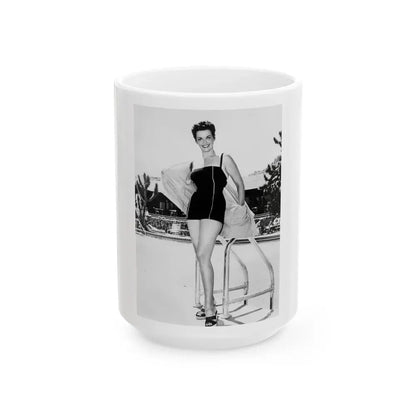 Jane Russell #205 (Vintage Female Icon) White Coffee Mug 15oz - Go Mug Yourself