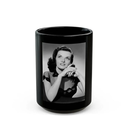 Jane Russell #206 (Vintage Female Icon) Black Coffee Mug 15oz - Go Mug Yourself
