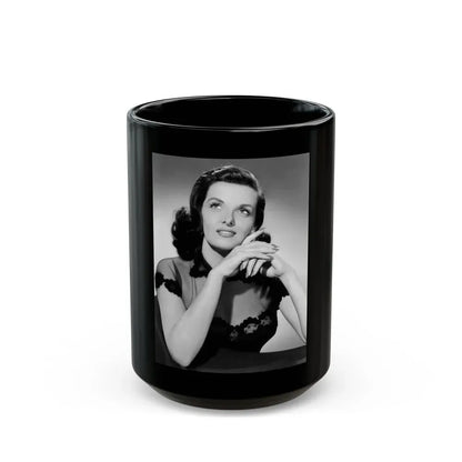 Jane Russell #206 (Vintage Female Icon) Black Coffee Mug 15oz - Go Mug Yourself