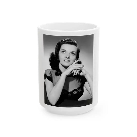 Jane Russell #206 (Vintage Female Icon) White Coffee Mug 15oz - Go Mug Yourself