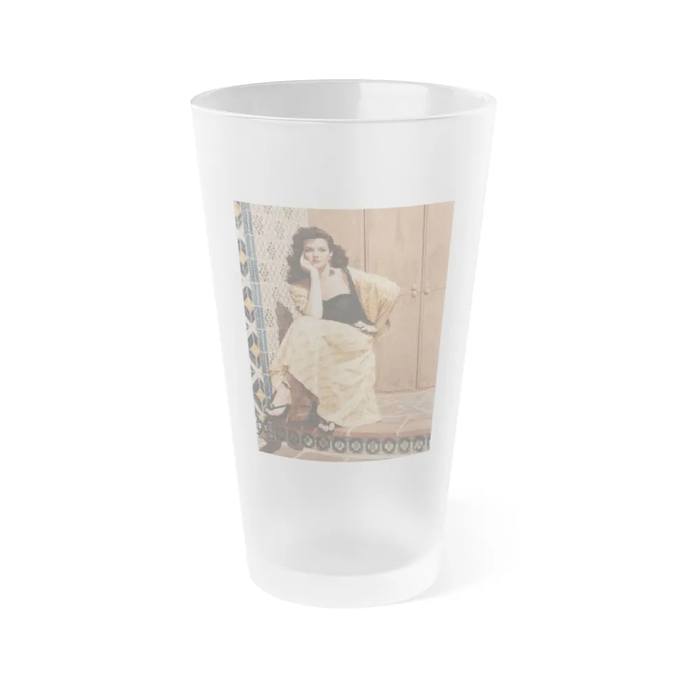 Jane Russell #207 (Vintage Female Icon) Frosted Pint Glass 16oz-16oz-Frosted-Go Mug Yourself