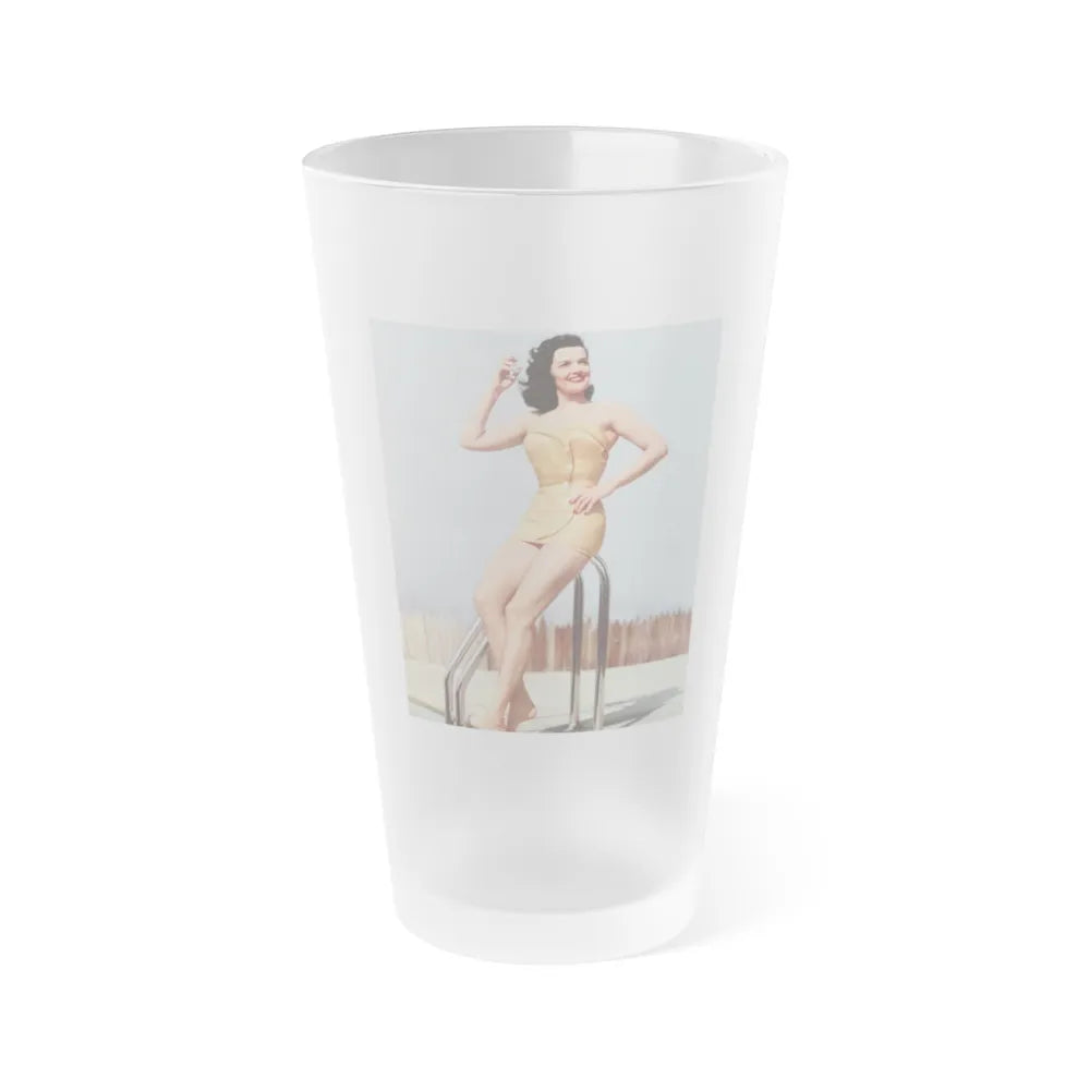 Jane Russell #209 (Vintage Female Icon) Frosted Pint Glass 16oz-16oz-Frosted-Go Mug Yourself