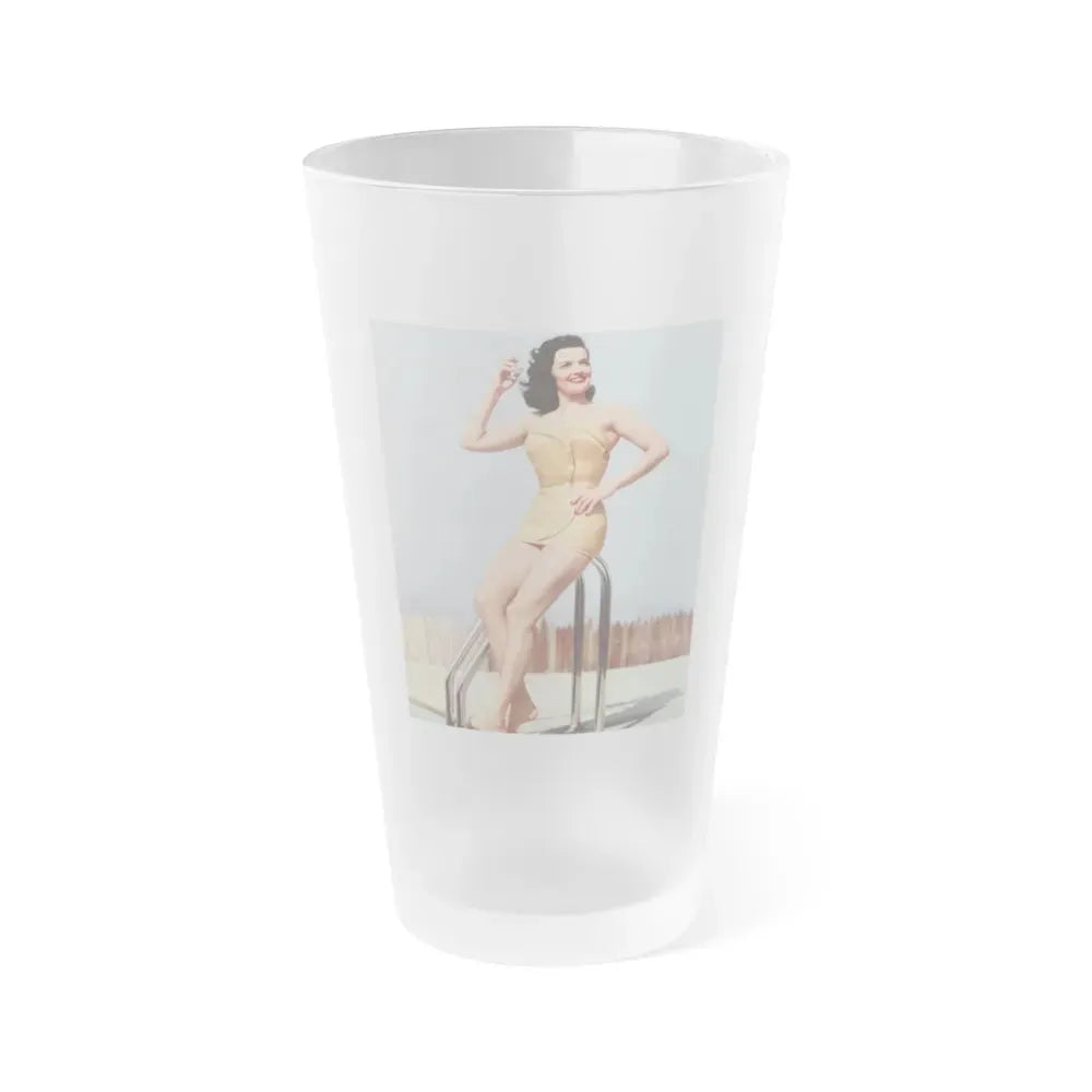 Jane Russell #209 (Vintage Female Icon) Frosted Pint Glass 16oz 16oz Frosted - Go Mug Yourself
