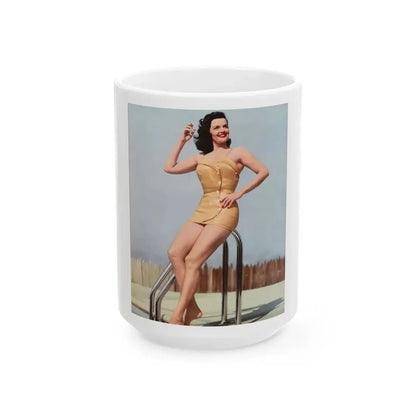 Jane Russell #209 (Vintage Female Icon) White Coffee Mug 15oz - Go Mug Yourself