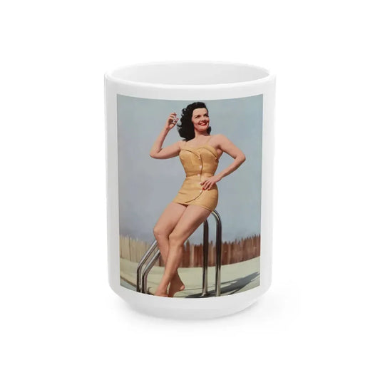 Jane Russell #209 (Vintage Female Icon) White Coffee Mug 15oz - Go Mug Yourself