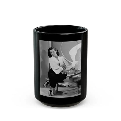 Jane Russell #210 (Vintage Female Icon) Black Coffee Mug 15oz - Go Mug Yourself