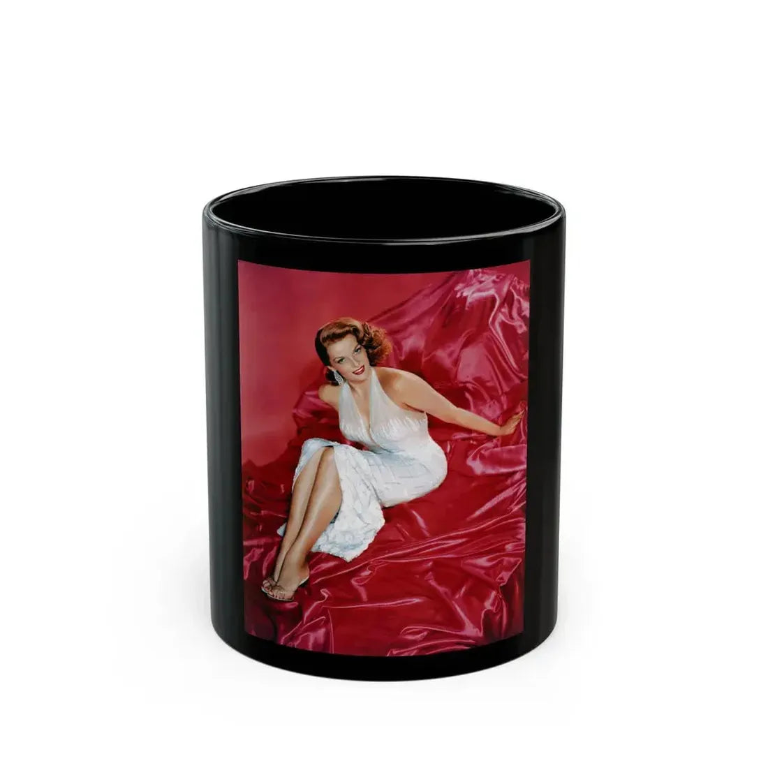 Jane Russell #211 (Vintage Female Icon) Black Coffee Mug 11oz - Go Mug Yourself