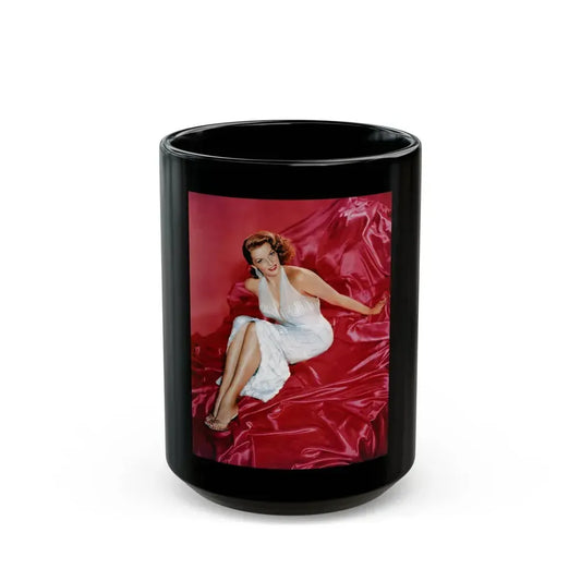 Jane Russell #211 (Vintage Female Icon) Black Coffee Mug 15oz - Go Mug Yourself