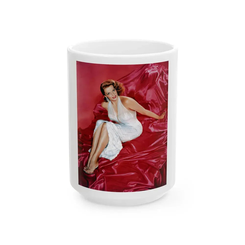 Jane Russell #211 (Vintage Female Icon) White Coffee Mug 15oz - Go Mug Yourself