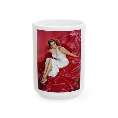 Jane Russell #211 (Vintage Female Icon) White Coffee Mug 15oz - Go Mug Yourself