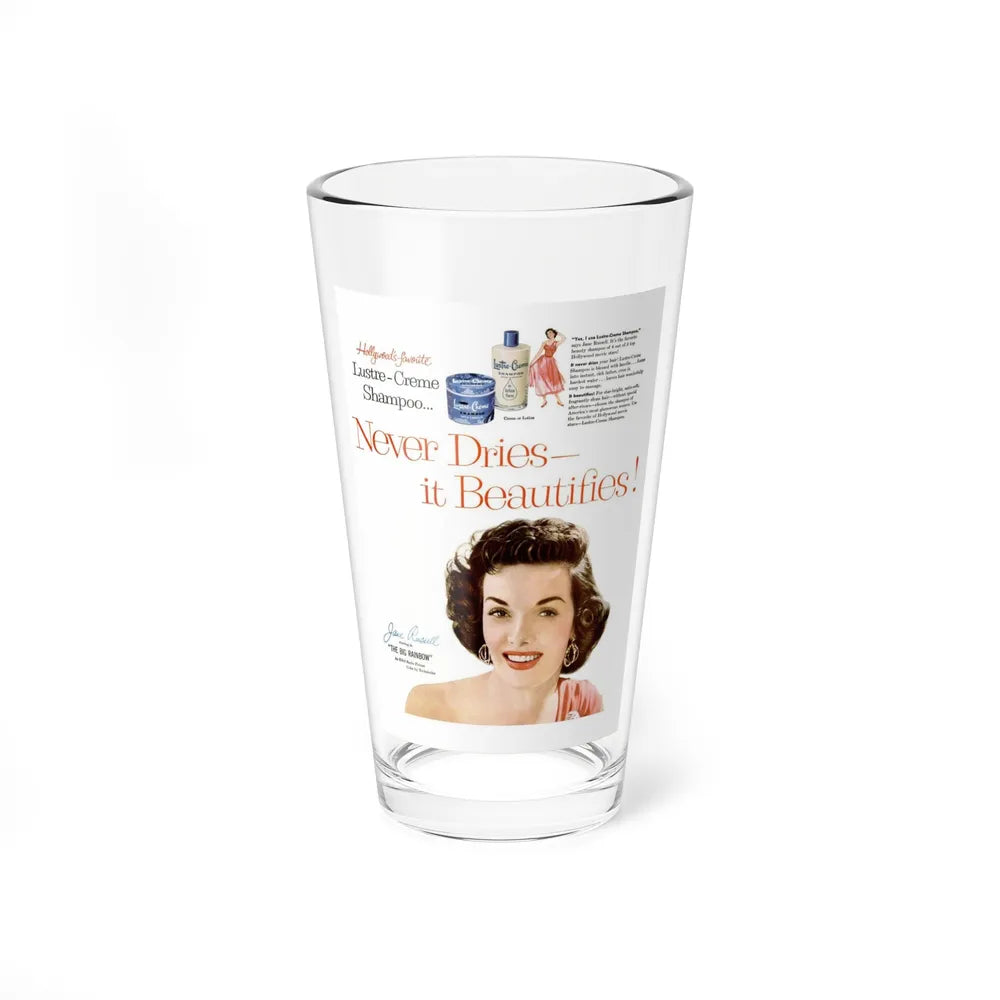 Jane Russell #215 - Vintage Shampoo Add (Vintage Female Icon) Pint Glass 16oz-16oz-Go Mug Yourself