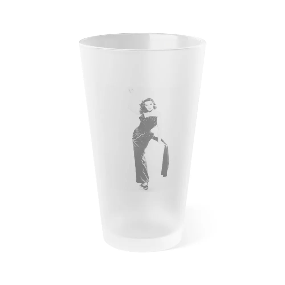 Jane Russell #220 (Vintage Female Icon) Frosted Pint Glass 16oz-16oz-Frosted-Go Mug Yourself