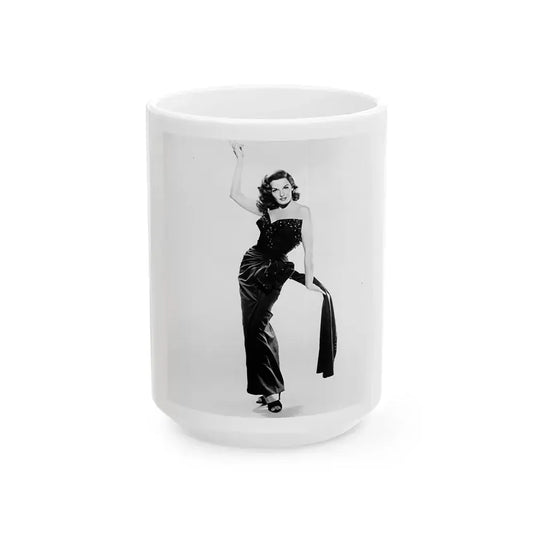 Jane Russell #220 (Vintage Female Icon) White Coffee Mug 15oz - Go Mug Yourself