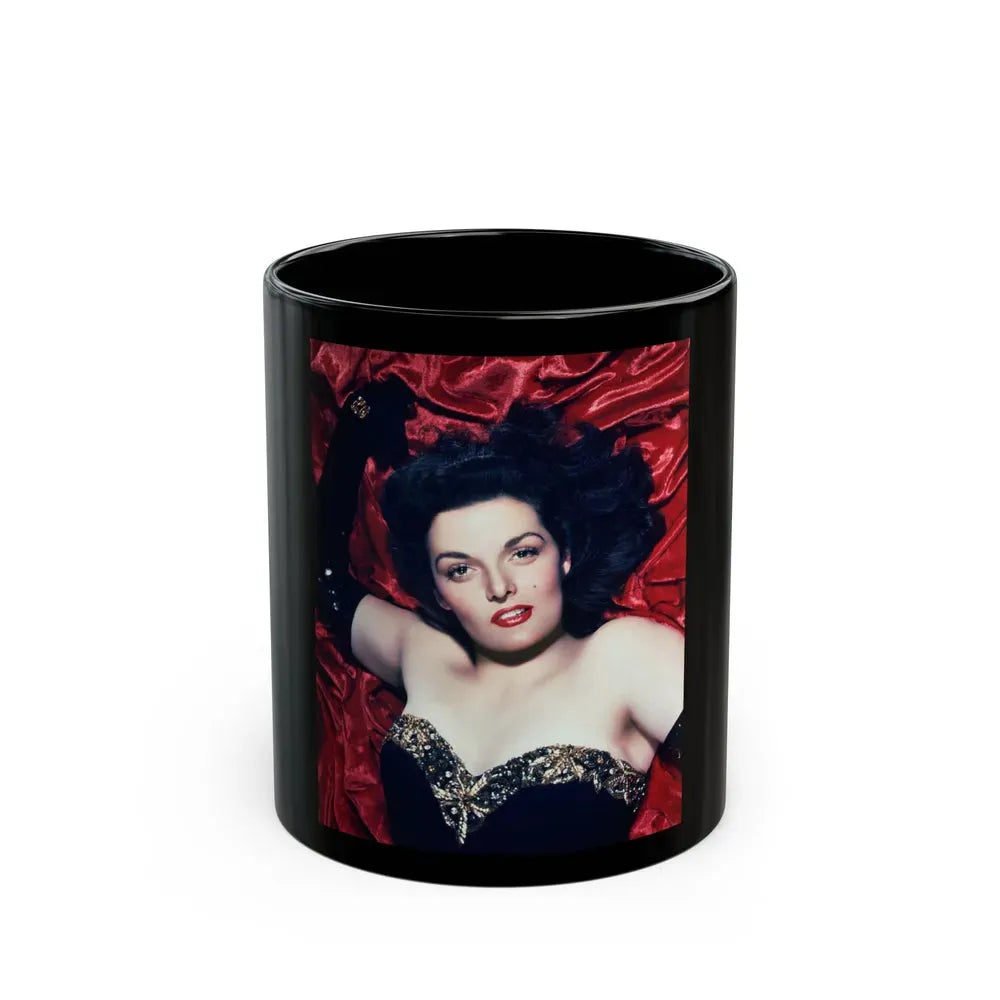 Jane Russell #221 (Vintage Female Icon) Black Coffee Mug 11oz - Go Mug Yourself