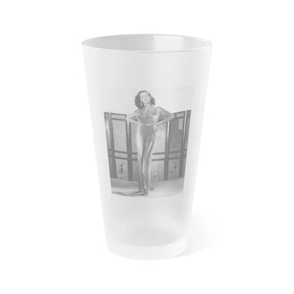 Jane Russell #223 (Vintage Female Icon) Frosted Pint Glass 16oz-16oz-Frosted-Go Mug Yourself