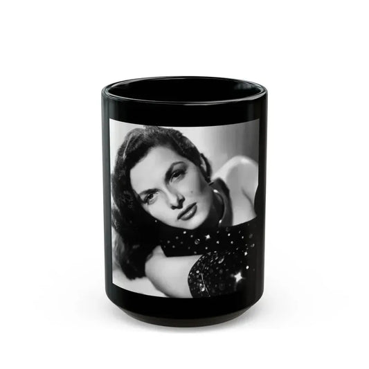 Jane Russell #224 (Vintage Female Icon) Black Coffee Mug 15oz - Go Mug Yourself