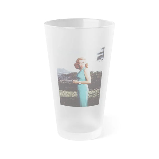 Jane Russell #225 (Vintage Female Icon) Frosted Pint Glass 16oz-16oz-Frosted-Go Mug Yourself