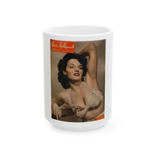 Jane Russell #229 - Mag. Cover (Vintage Female Icon) White Coffee Mug 15oz - Go Mug Yourself