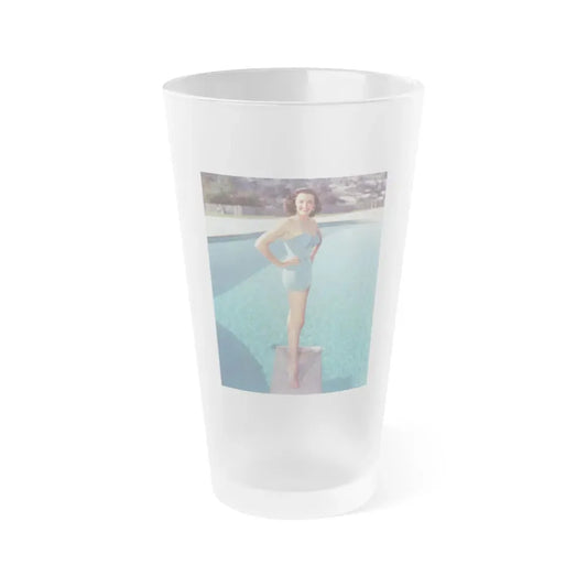 Jane Russell #230 (Vintage Female Icon) Frosted Pint Glass 16oz 16oz Frosted - Go Mug Yourself