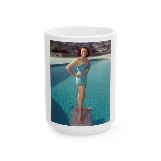 Jane Russell #230 (Vintage Female Icon) White Coffee Mug 15oz - Go Mug Yourself