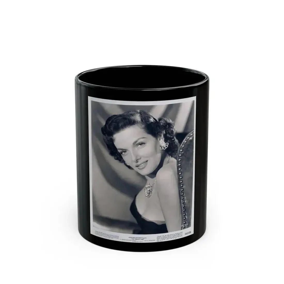 Jane Russell #231 (Vintage Female Icon) Black Coffee Mug 11oz - Go Mug Yourself