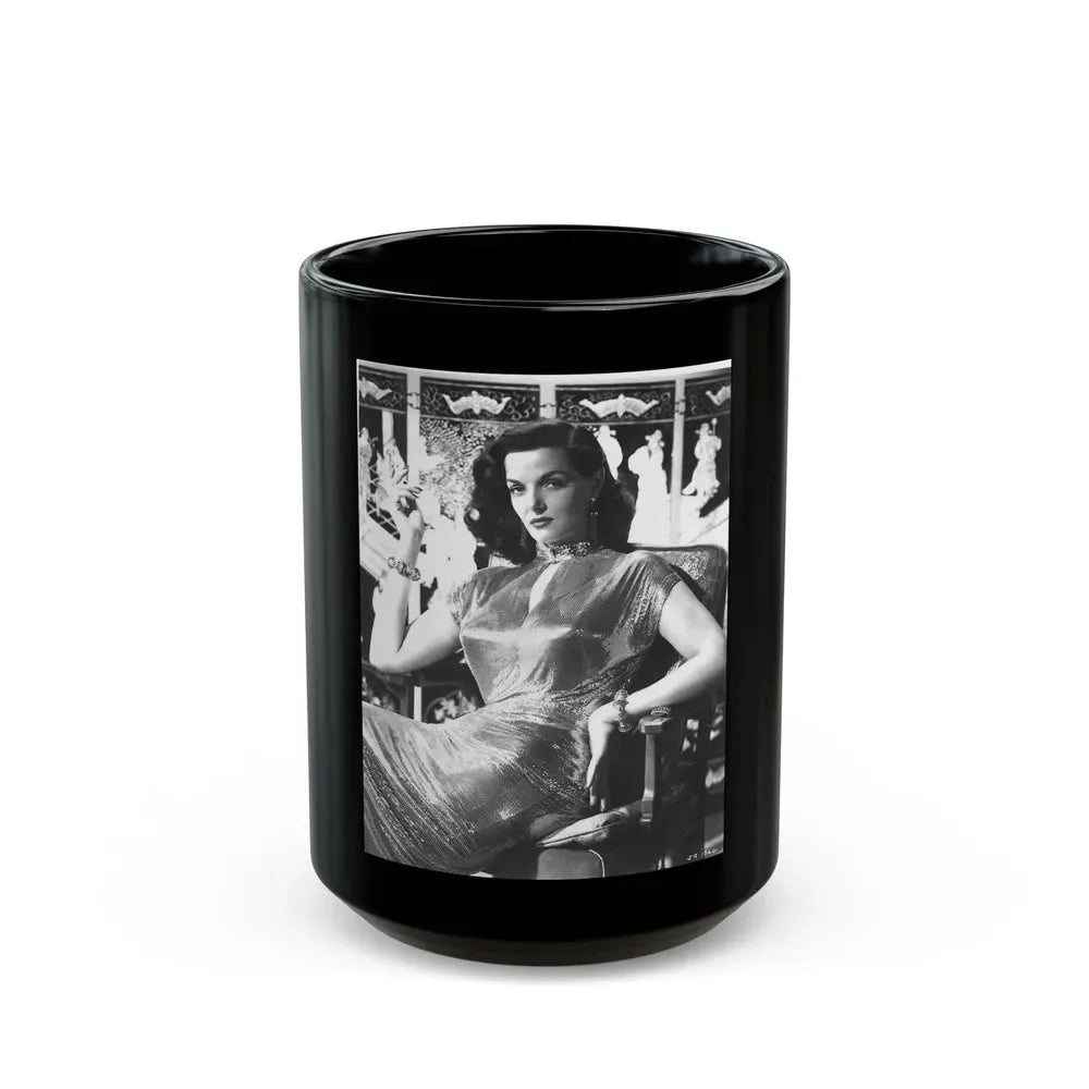 Jane Russell #232 (Vintage Female Icon) Black Coffee Mug 15oz - Go Mug Yourself
