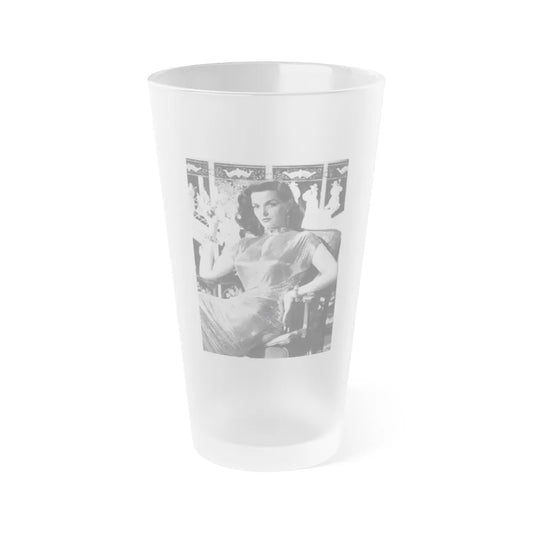 Jane Russell #232 (Vintage Female Icon) Frosted Pint Glass 16oz-16oz-Frosted-Go Mug Yourself