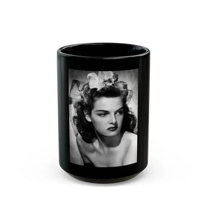 Jane Russell #234 (Vintage Female Icon) Black Coffee Mug 15oz - Go Mug Yourself