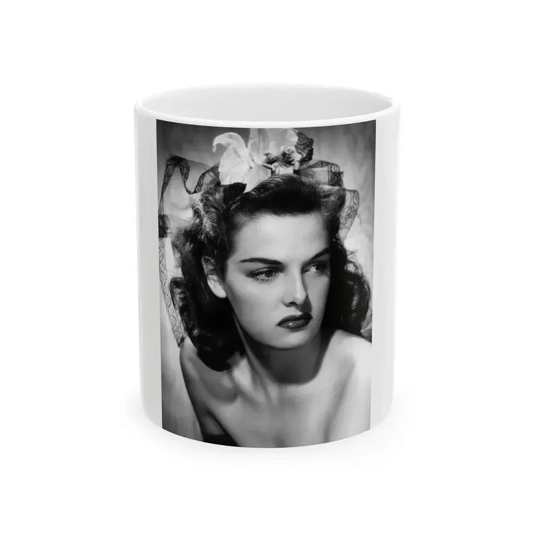 Jane Russell #234 (Vintage Female Icon) White Coffee Mug 11oz - Go Mug Yourself