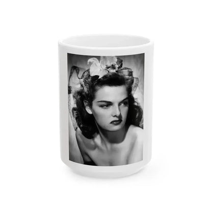Jane Russell #234 (Vintage Female Icon) White Coffee Mug 15oz - Go Mug Yourself