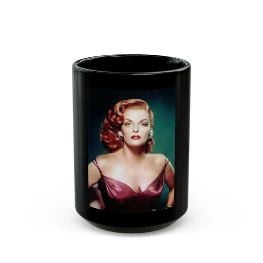 Jane Russell #236 (Vintage Female Icon) Black Coffee Mug 15oz - Go Mug Yourself