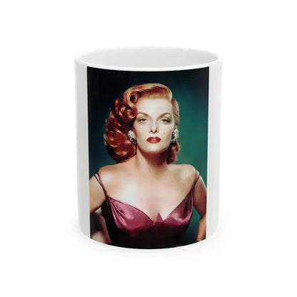 Jane Russell #236 (Vintage Female Icon) White Coffee Mug 11oz - Go Mug Yourself