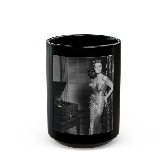 Jane Russell #237 (Vintage Female Icon) Black Coffee Mug 15oz - Go Mug Yourself