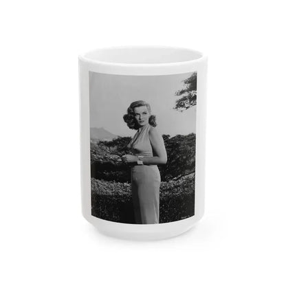 Jane Russell #238 (Vintage Female Icon) White Coffee Mug 15oz - Go Mug Yourself