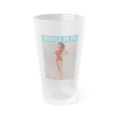 Jane Russell #239 - Photoplay Pin-Ups Magazine Issue #01 (Vintage Female Icon) Frosted Pint Glass 16oz 16oz Frosted - Go Mug Yourself