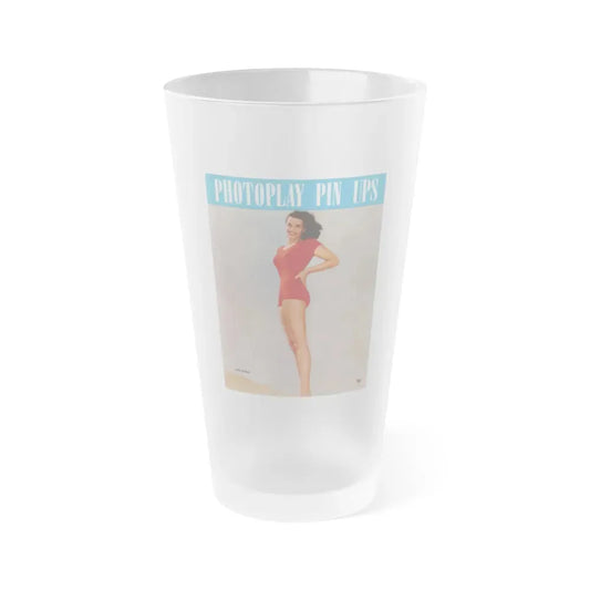Jane Russell #239 - Photoplay Pin-Ups Magazine Issue #01 (Vintage Female Icon) Frosted Pint Glass 16oz 16oz Frosted - Go Mug Yourself