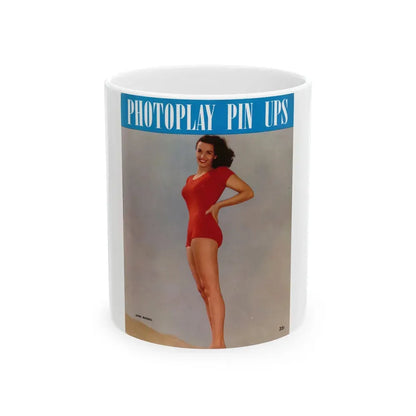 Jane Russell #239 - Photoplay Pin-Ups Magazine Issue #01 (Vintage Female Icon) White Coffee Mug 11oz - Go Mug Yourself