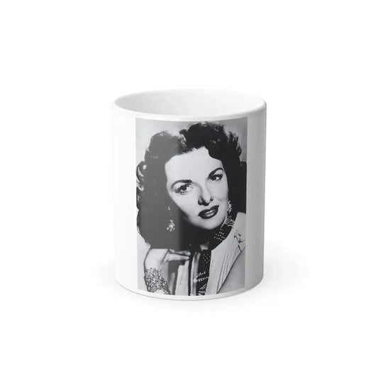 Jane Russell #240 - Vintage B&W 5x7 Upper Body Head & Shoulder Glamour Photo on Postcard (Vintage Female Icon) Color Changing Mug 11oz 11oz - Go Mug Yourself