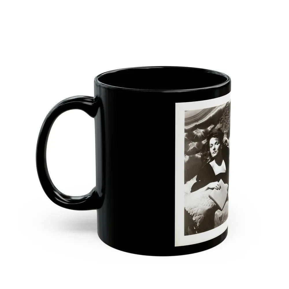 Jane Russell #241 - Vintage B&W 8x10 Full Body Glamour Dress Photo (Vintage Female Icon) Black Coffee Mug - Go Mug Yourself