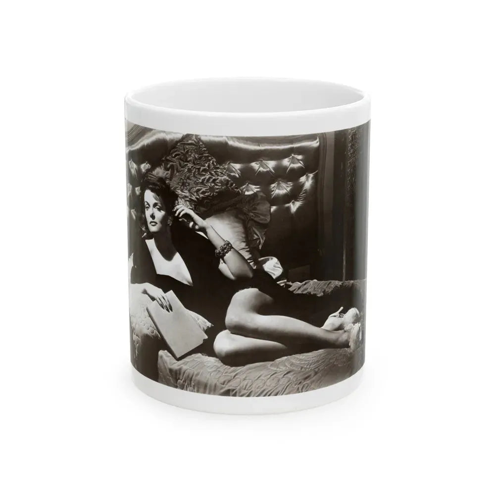 Jane Russell #241 - Vintage B&W 8x10 Full Body Glamour Dress Photo (Vintage Female Icon) White Coffee Mug 11oz - Go Mug Yourself