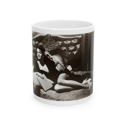Jane Russell #241 - Vintage B&W 8x10 Full Body Glamour Dress Photo (Vintage Female Icon) White Coffee Mug 11oz - Go Mug Yourself
