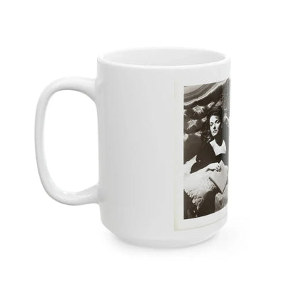 Jane Russell #241 - Vintage B&W 8x10 Full Body Glamour Dress Photo (Vintage Female Icon) White Coffee Mug - Go Mug Yourself