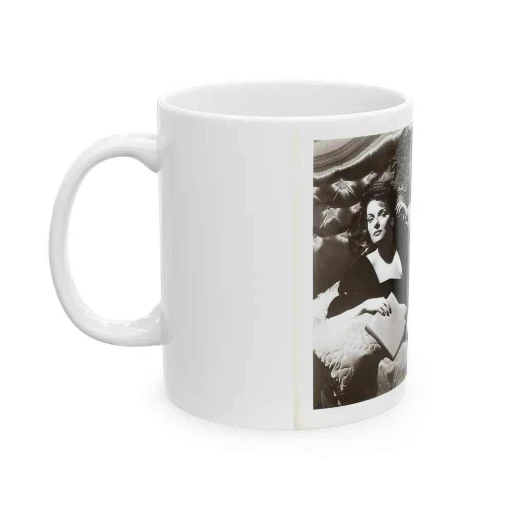 Jane Russell #241 - Vintage B&W 8x10 Full Body Glamour Dress Photo (Vintage Female Icon) White Coffee Mug - Go Mug Yourself