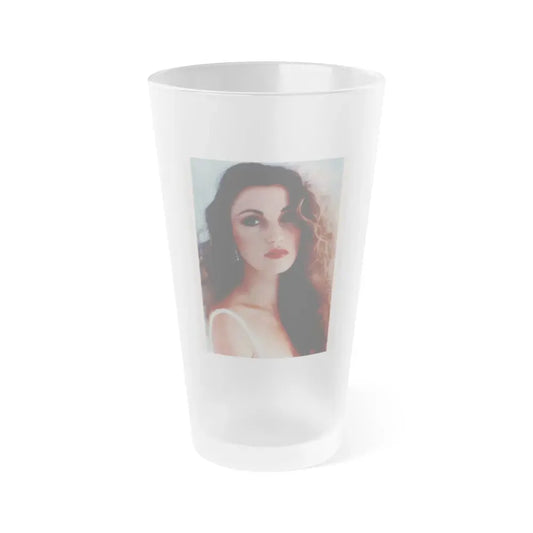 Jane Seymour #50 (Vintage Female Icon) Frosted Pint Glass 16oz 16oz Frosted - Go Mug Yourself