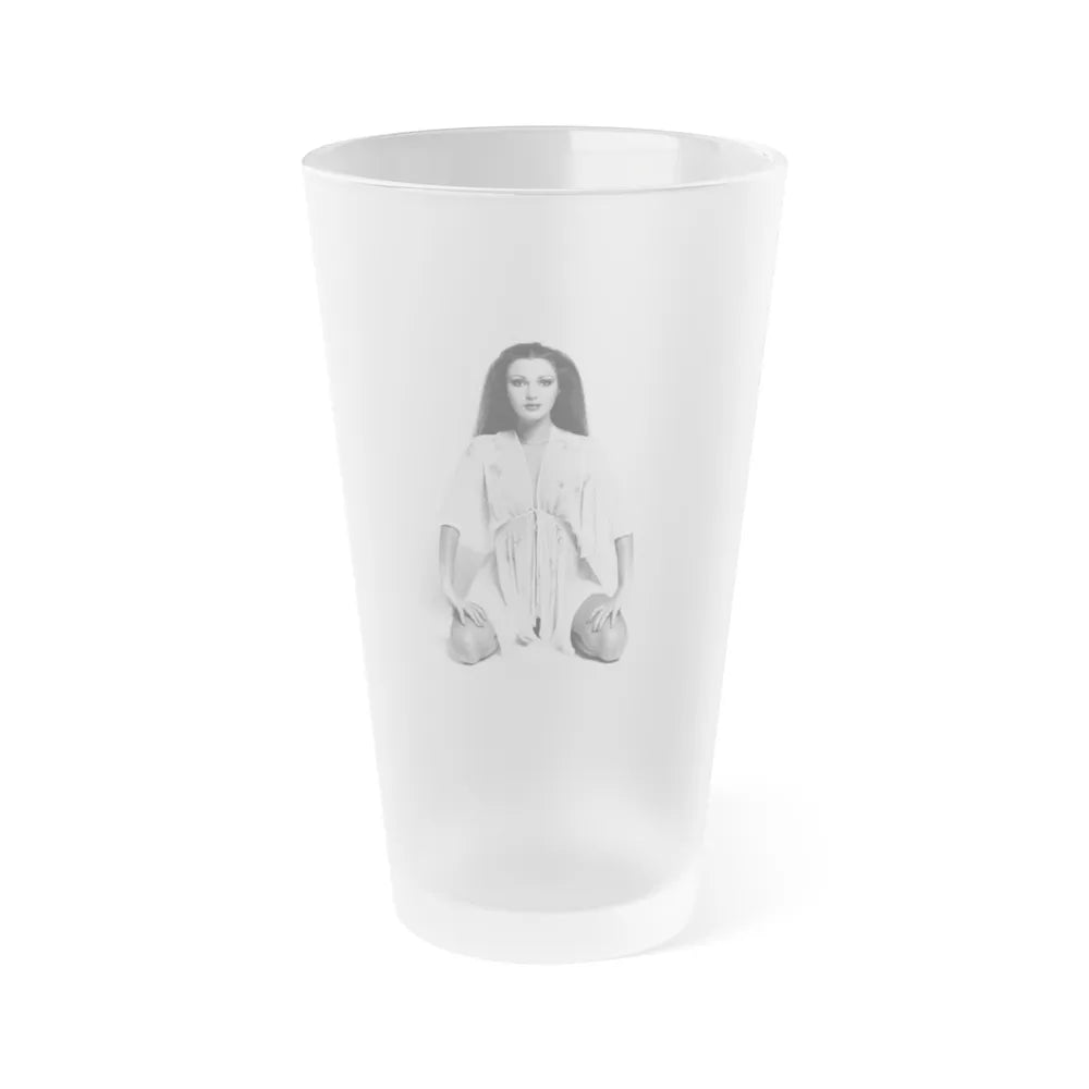 Jane Seymour #54 (Vintage Female Icon) Frosted Pint Glass 16oz-16oz-Frosted-Go Mug Yourself